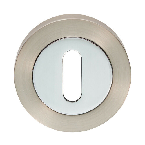 Loops 50mm Lock Profile Escutcheon 10mm Depth Concealed Fix Satin Nickel/Chrome 1