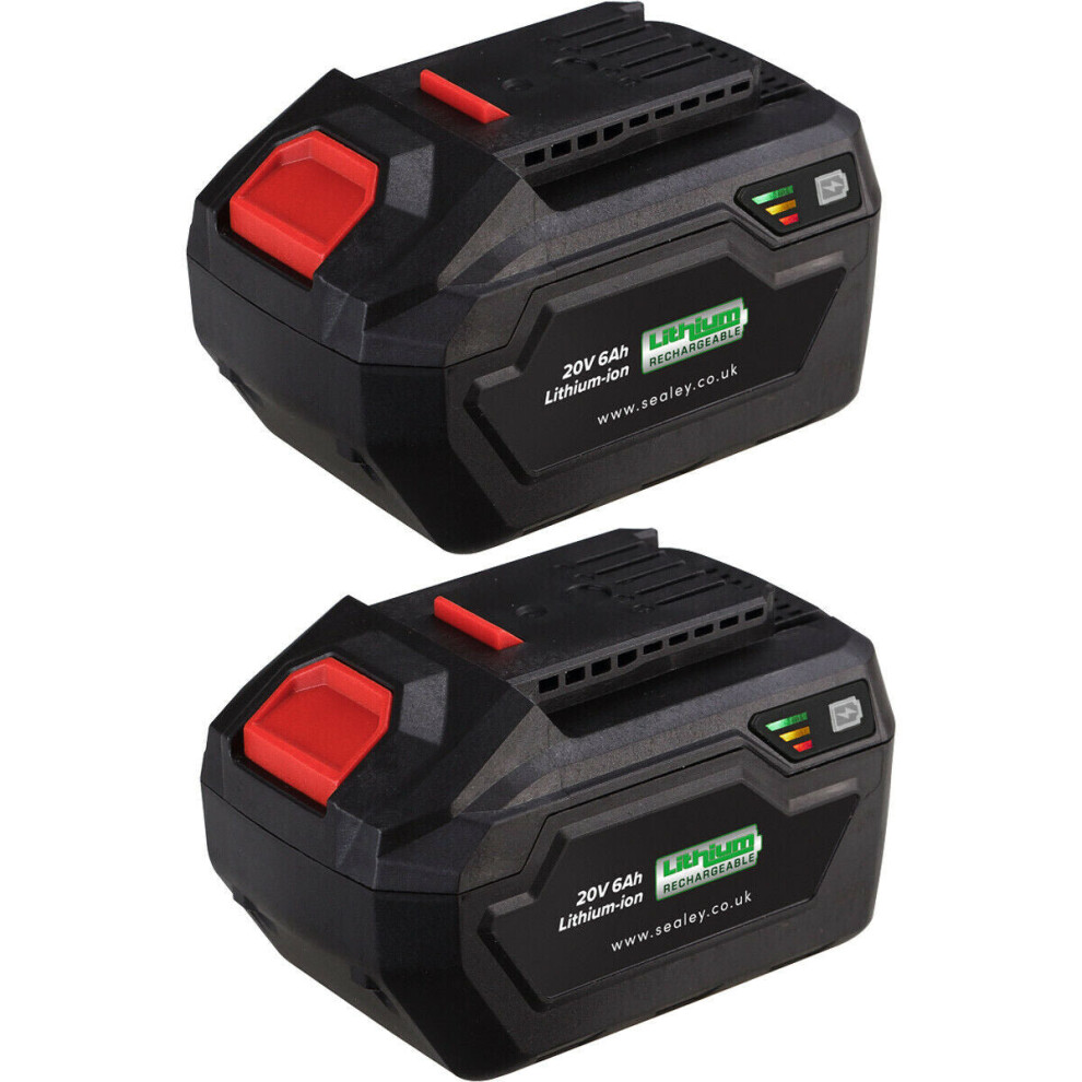 2 PACK Lithium-ion Power Tool Batteries for SV20V Series - 20V 6Ah Battery