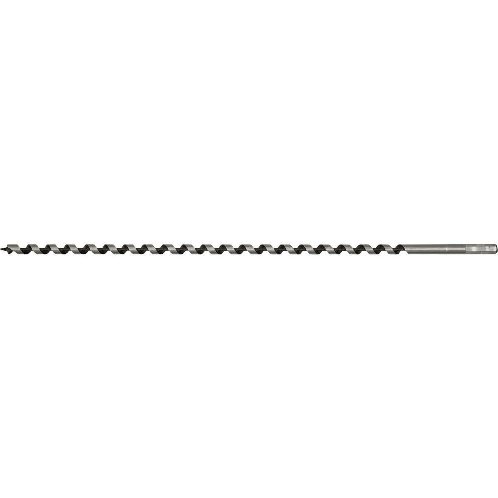 Loops 12 X 600Mm Hardened Auger Wood Drill Bit - Hexagonal Shank - Woodwork Timber