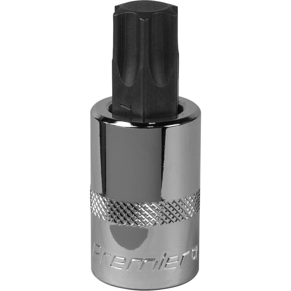 T70 TRX Star Socket Bit - 1/2" Square Drive - PREMIUM S2 Steel Head Knurled Grip