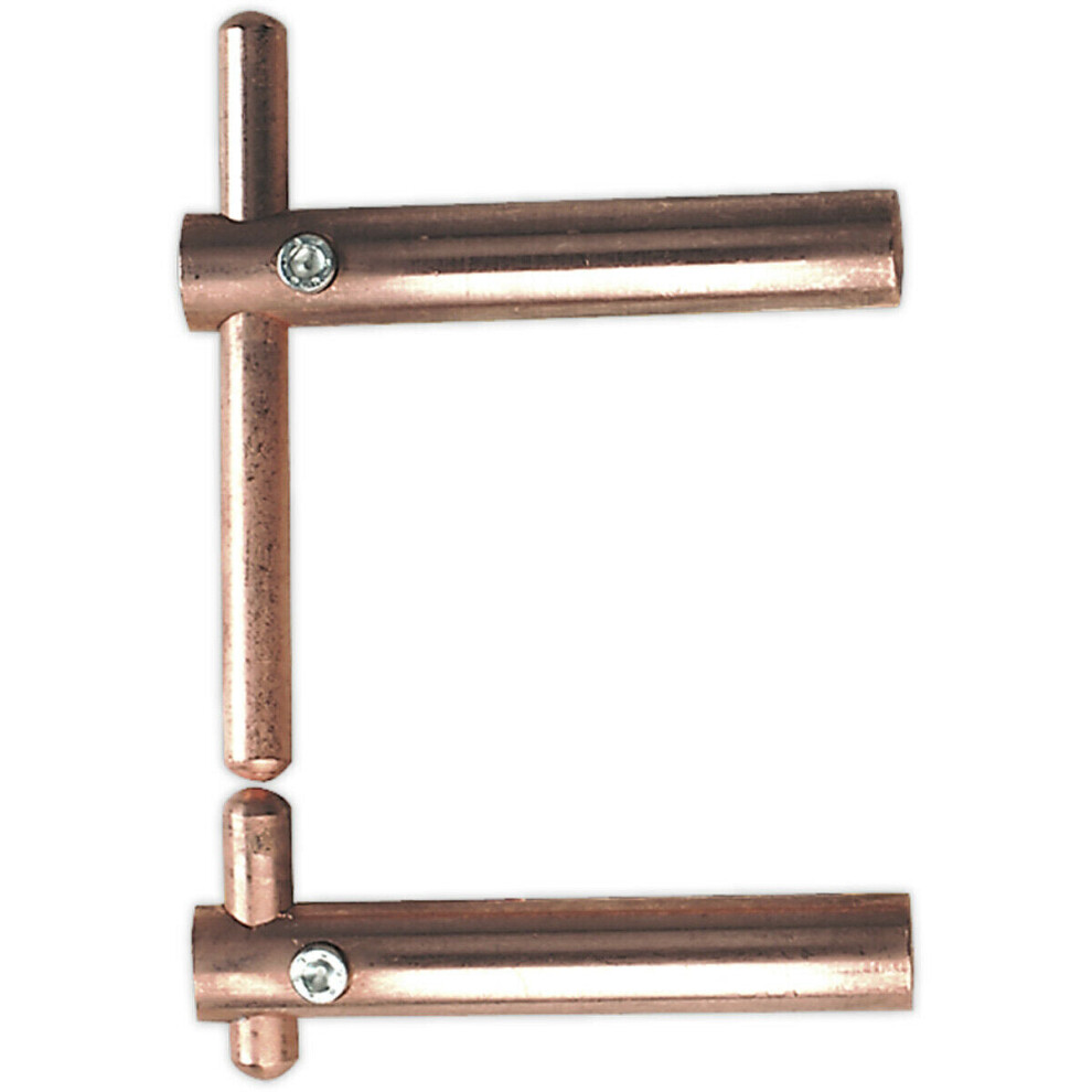Loops 130Mm Heavy Duty Spot Welding Arms - Plain Electrode Holder - Cotter Pins