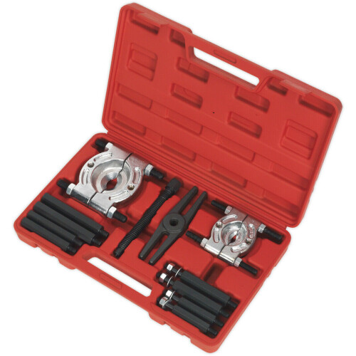 Loops 12 Piece Mechanical Bearing Separator & Puller Set - 2x Separators - Single Yoke 2