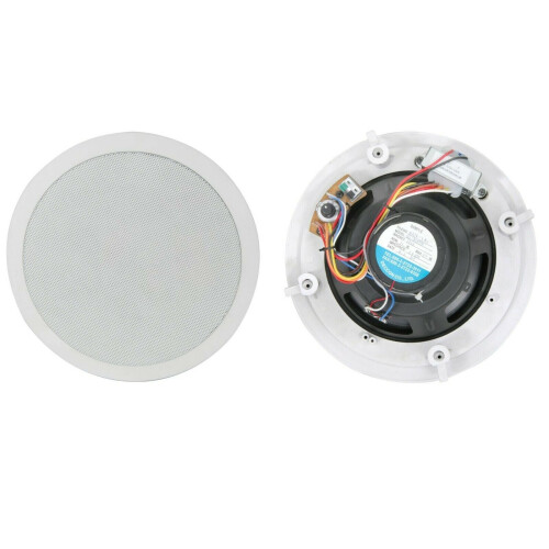 Loops 8" Round Ceiling / Wall Speaker 100V / 8Ohm Line 2 Way Premium PA Surround 1
