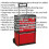 Loops 495 x 280 x 720mm Portable Tool Chest / Toolbox - Multi Compartment Wheeled Unit 2