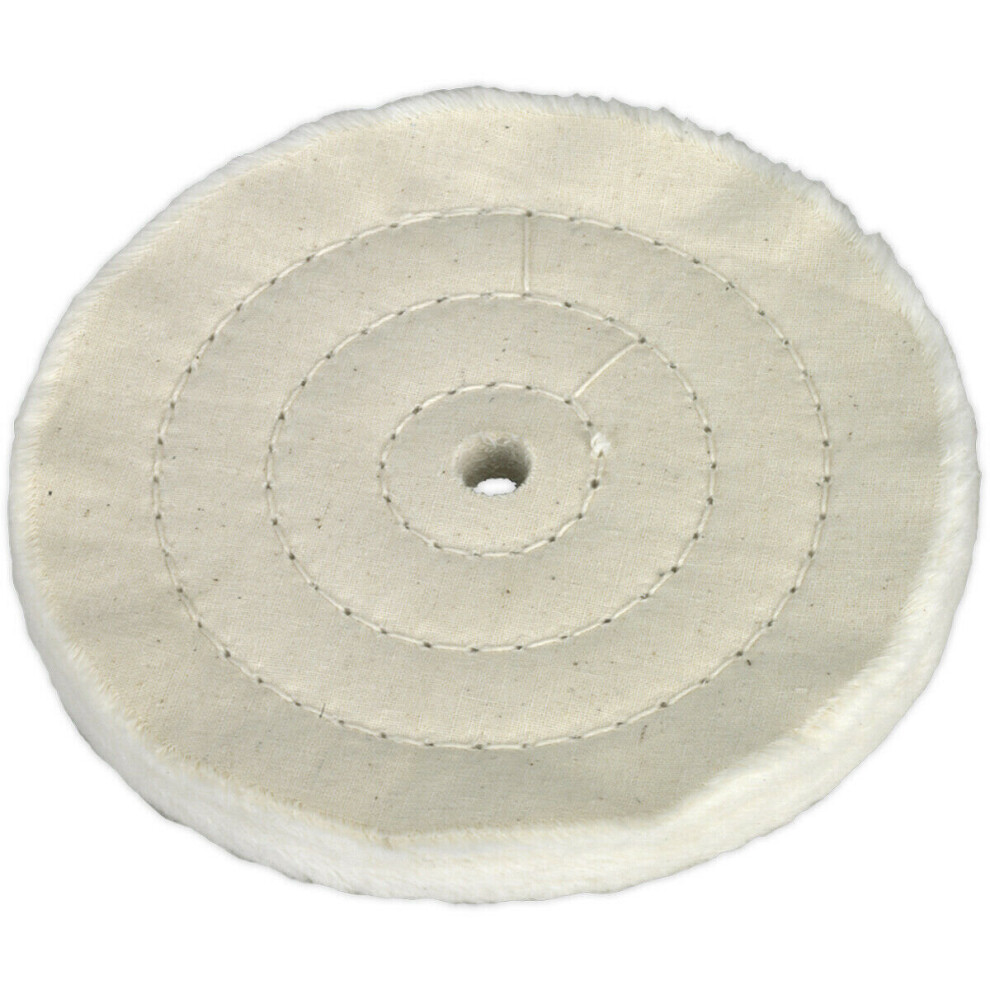 Loops Cotton Buffing Wheel - 150 X 13Mm - 16Mm Bore - Bench Grinder Wheel - Fine