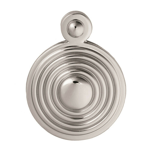 Loops 32mm Lock Profile Escutcheon Reeded Design Polished Chrome Keyhole Cover 1