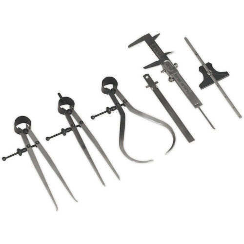 Loops 6 Piece Professional Measuring Tool Set - Precision Measuring Instrument Kit