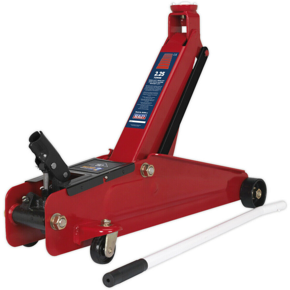 High Lift Suv Trolley Jack - 2.25 Tonne Capacity - 535Mm Max Height - Red 5056524234624