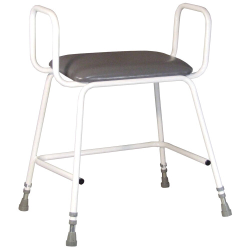 Loops Bariatric Perching Stool - Arms and Backrest - Adjustable Height - 254kg Limit