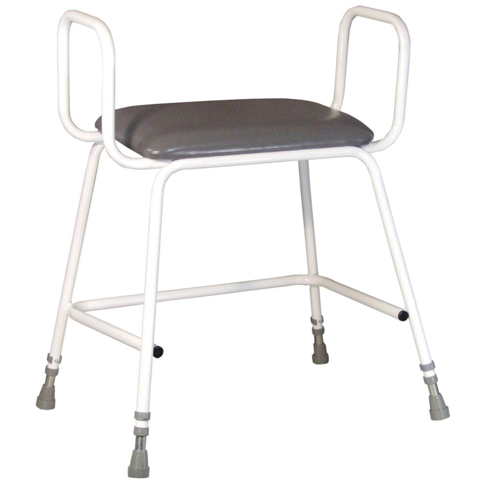 Loops Bariatric Perching Stool - Arms And Backrest - Adjustable Height - 254Kg Limit