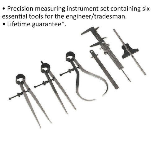 Loops 6 Piece Professional Measuring Tool Set - Precision Measuring Instrument Kit 1