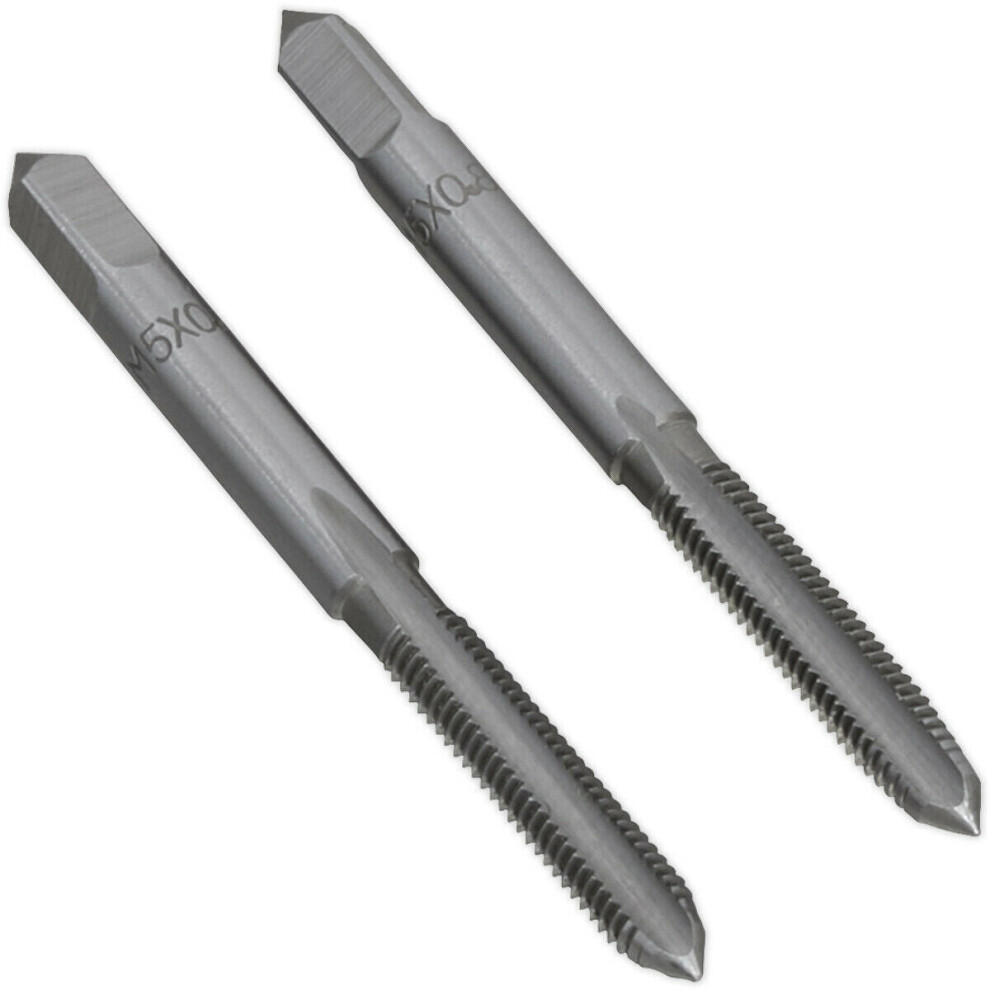 2 Pack - M5 X 0.8Mm Taper & Plug Tap Set - Premium Steel - Socket Threading Bit 5056581936714