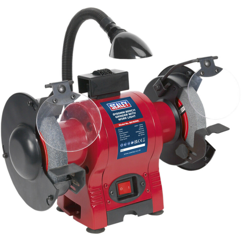 150Mm Bench Grinder - 250W Induction Motor Drive - Coarse & Fine Grinding Stones 5056524263044