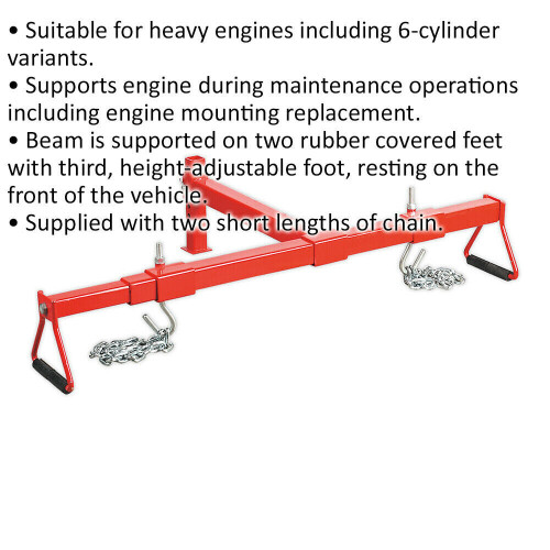 Loops Heavy Duty Engine Support Beam - 600kg Weight Limit - Engine Maintenance 1