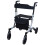 Loops Grey Deluxe Ultra Lightweight Aluminium 4 Wheeled Rollator Foldable Walking Aid 1