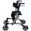 Loops Grey Deluxe Ultra Lightweight Aluminium 4 Wheeled Rollator Foldable Walking Aid 3