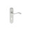 Loops PAIR Curved Handle on Chamfered Lock Backplate 180 x 40mm Satin Chrome 4