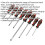 Loops 8 PACK Premium Soft Grip Screwdriver Set - Slotted & Phillips Various Sizes RED 2