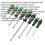 Loops 8 PACK Premium Soft Grip Screwdriver Set - Slotted & Phillips Various Size GREEN 2