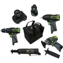 8 Piece 10.8V Cordless Power Tool Bundle - 2 x Batteries & Charger - Storage Bag