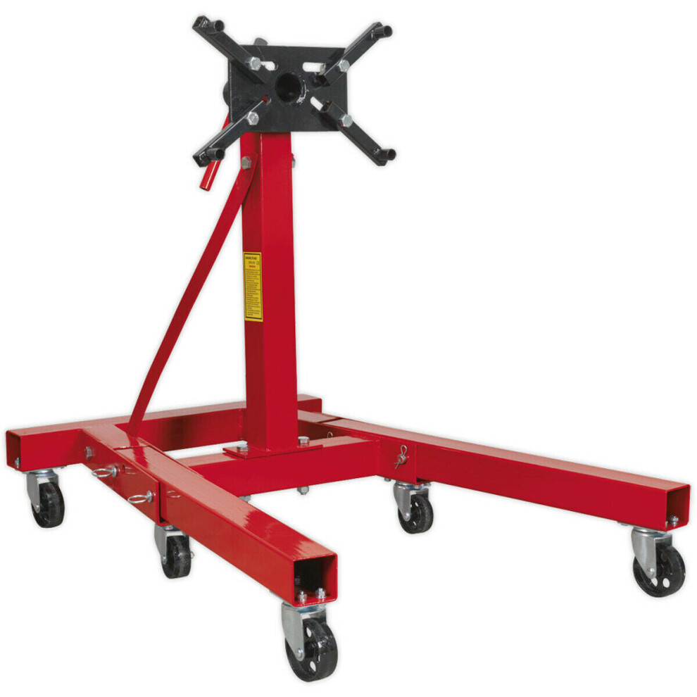 Folding Engine Support Stand - 900kg Capacity - 360 Degree Swivel - Adjustable