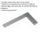 Loops 150mm Precision Steel Square - Hardened & Tempered - Precision Polished 2