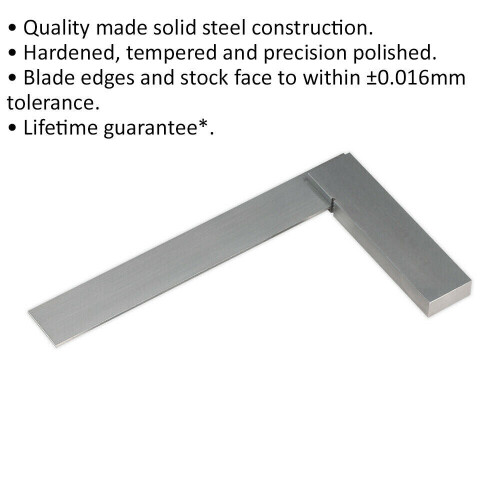 Loops 150mm Precision Steel Square - Hardened & Tempered - Precision Polished 1
