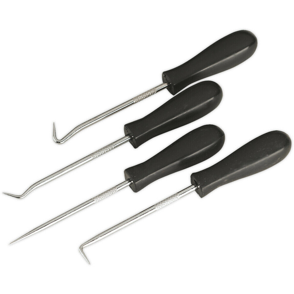 Loops 4 Piece Mini Hook Set - 125Mm Length - Fingertip Precision Knurling - Chrome