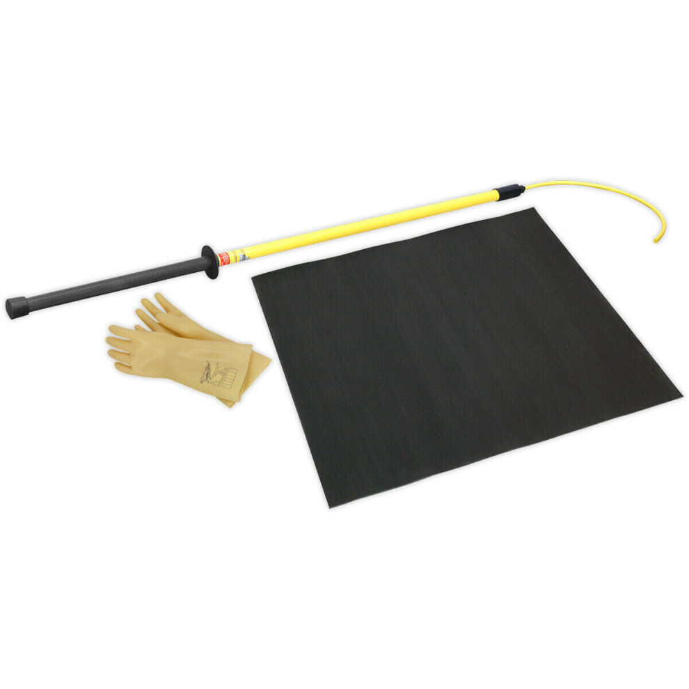 Personal Protection Kit - High Voltage Rescue Pole - Safety Gloves - Rubber Mat