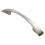 Loops 4x Tapered Pull Handle 138 x 16mm 96mm Fixing Centres Satin Nickel Curved Bow 2
