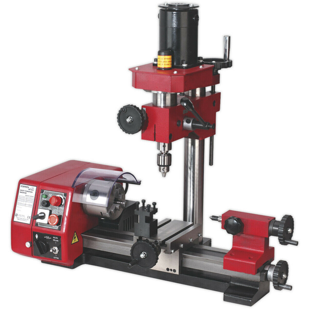 Mini Lathe & Drilling Machine - Bench Mounting - Variable Speed - 2x 150W Motors