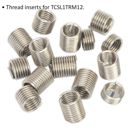 Loops 8 PACK Thread Inserts - M12 x 1.75mm - Suitable for ys10445 Thread Repair Kit 1