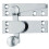 Loops Quadrant Arm Sash Window Fastener 70 x 20mm 35mm Projection Satin Chrome 4