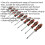 Loops 10 PACK Premium Soft Grip Screwdriver Set - TRX Star Security Various Sizes RED 2
