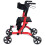 Loops Red Deluxe Ultra Lightweight Aluminium 4 Wheeled Rollator Foldable Walking Aid 3