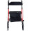 Loops Red Deluxe Ultra Lightweight Aluminium 4 Wheeled Rollator Foldable Walking Aid 4