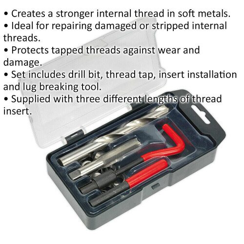 Loops M14 x 1.25mm Thread Repair Kit - Drill Bit - Thread Tap - Lug Breaking Tool 1
