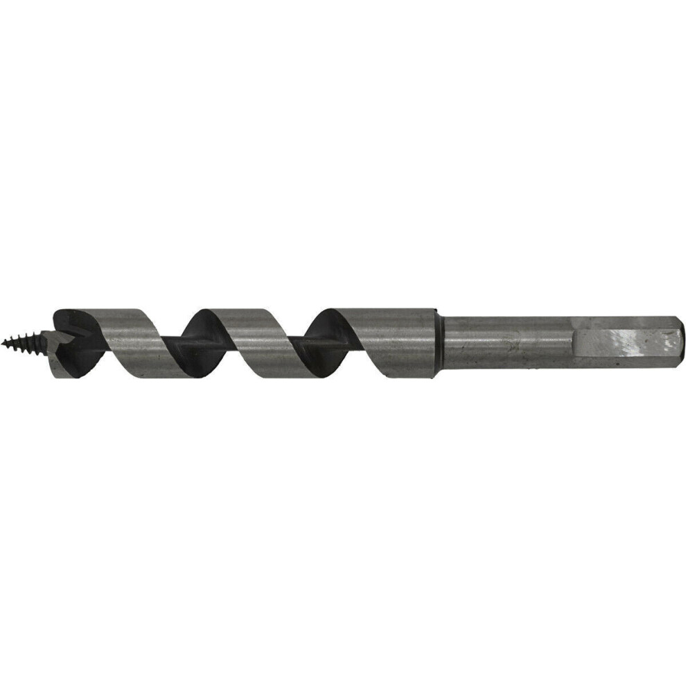 Loops 16 X 155Mm Hardened Auger Wood Drill Bit - Hexagonal Shank - Woodwork Timber