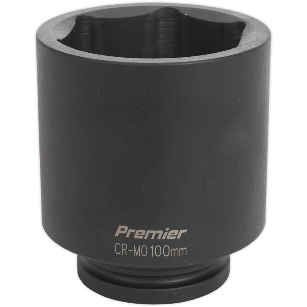 100mm Forged Deep Impact Socket - 1 Inch Sq Drive - Chromoly Wrench Socket
