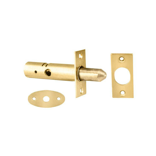 Loops 60mm Security Door Rack Bolt 32mm Fixing Centres Electro Brassed Door Latch 1