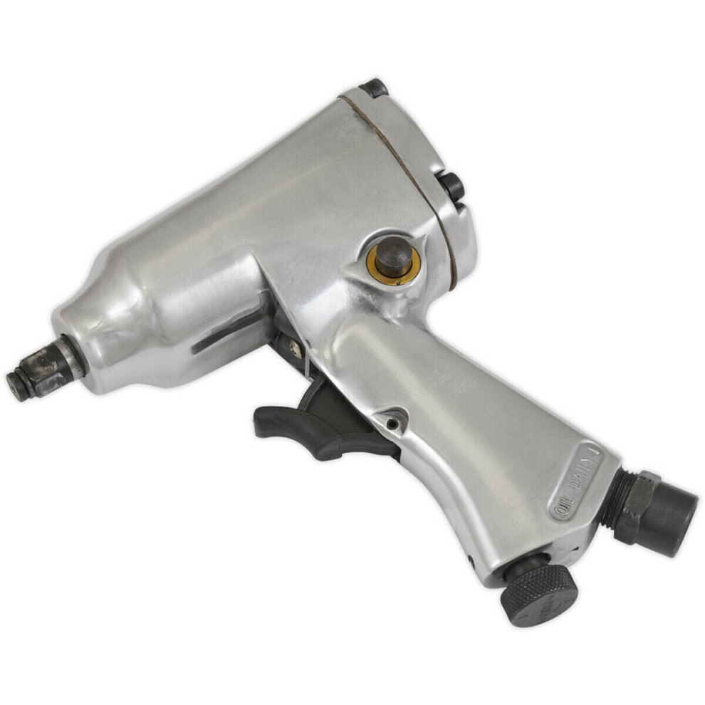 Heavy Duty Air Impact Wrench - 3/8 Inch Sq Drive - 4-Way Air & Torque Control 5056581909961