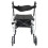Loops White Deluxe Aluminium Rollator and Transit Chair 2-in-1 Dual Function Walker 4