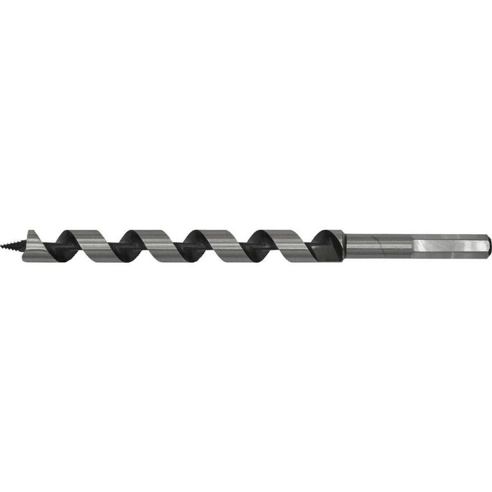 16 X 235Mm Hardened Auger Wood Drill Bit - Hexagonal Shank - Woodwork Timber 5056524261811