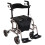 Loops Grey Deluxe Aluminium Rollator and Transit Chair 2-in-1 Dual Function Walker 1