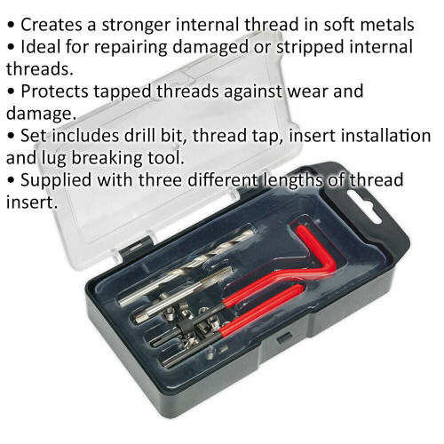 Loops M6 x 1mm Thread Repair Kit - Drill Bit - Thread Tap - Lug Breaking Tool 1
