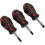 Loops 3 PACK Premium Stubby Screwdriver Set - Slotted Phillips & POZI - 38mm Mini 3