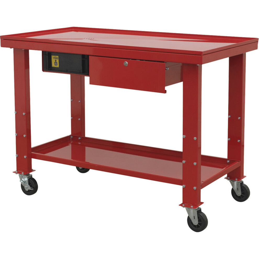 Mobile Engine Repair Workbench - Fluid Drainage System - Lockable Drawer 5056524256466