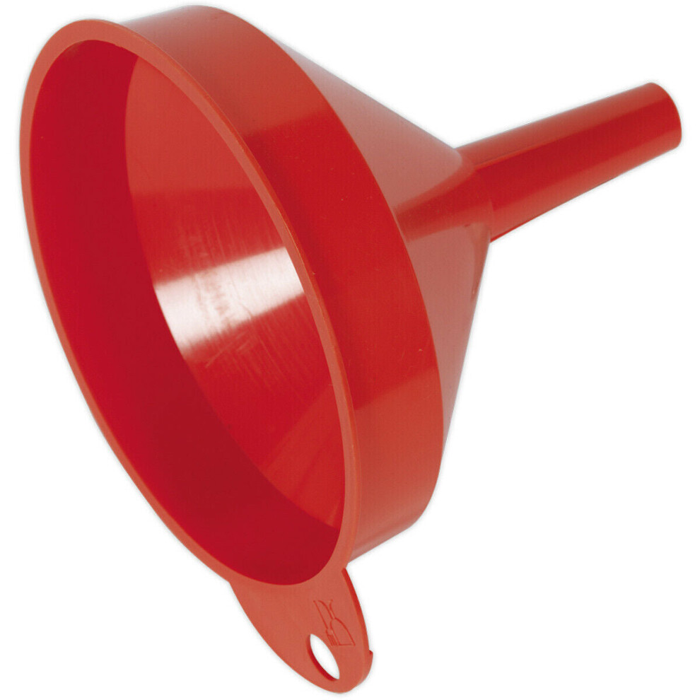 120mm Small Funnel - Fixed Spout - Ventilation Tube - Grip Tab with Hanging Hole