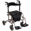 Loops Grey Deluxe Aluminium Rollator and Transit Chair 2-in-1 Dual Function Walker 4