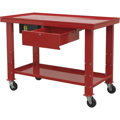 Loops Mobile Engine Repair Workbench - Fluid Drainage System - Lockable Drawer 2